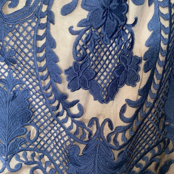 Navy blue Flounce top lace dress - Picture 5 of 5